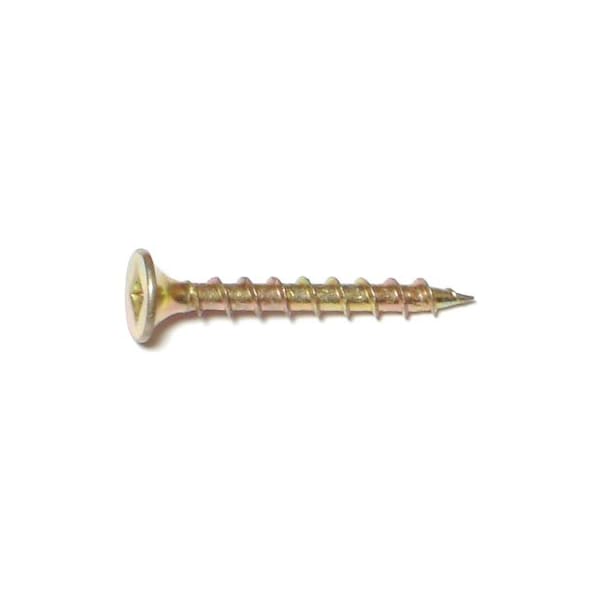 Buildright #6, Square Drive, Flat Head Wood Screw, Zinc Yellow Steel, 268 PK 07928 - main
